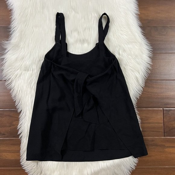 Helmut Lang Women's Size XS  Black Back Tie Jacquard Twill‎ Tank Top - Picture 8 of 12